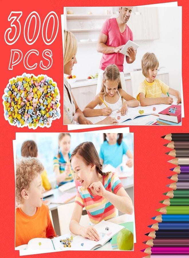 FOIMAS مجموعة ممحاة حيوانات صغيرة من فويماس، 300 قطعة، ممحاة أقلام رصاص متنوعة للأطفال، جوائز ومكافآت للفصول الدراسية، هدايا للحفلات - Image 4